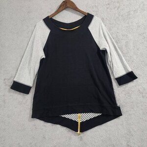 Zenergy By Chico's Womens 3/4 Sleeve Top Size 2/L Top  JCT